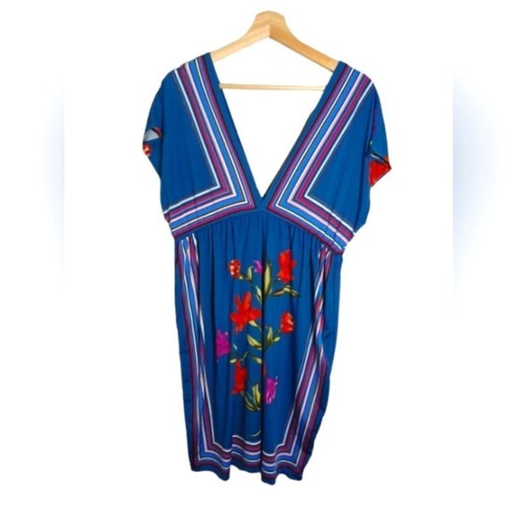 Blue floarl dress - Picture 1 of 6